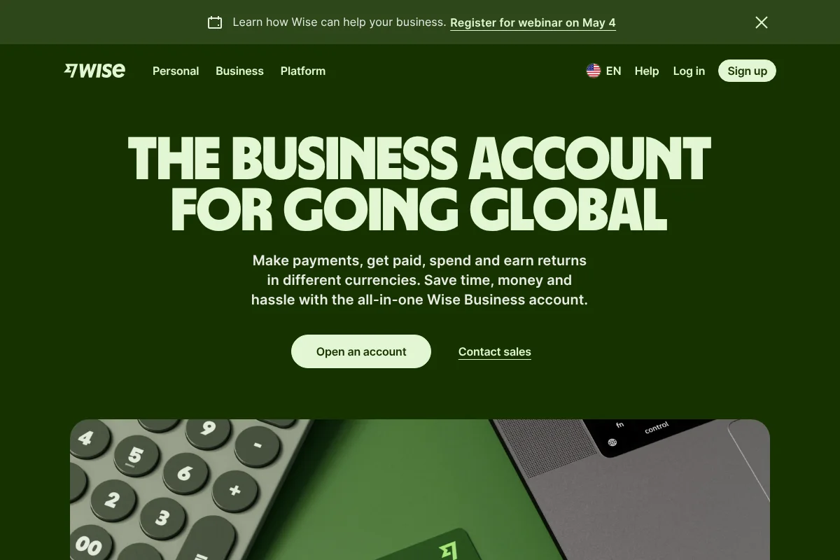 Wise Business website screenshot